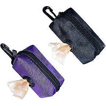 YOITEA Dog Poop Bag Dispenser, Durable Oxford Cloth Dog Poo Bags Holder for Leash Attachment, Metal Zipper Pet Portable Waterproof Waste Garbage Carri