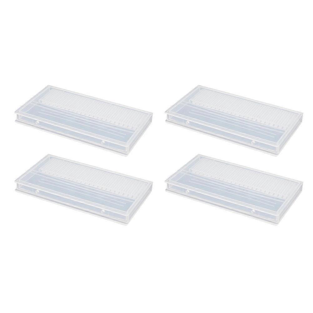 4pcs Nail Drill Bits Special Storage Boxes Sturdy Manicure Grinding Head Boxes