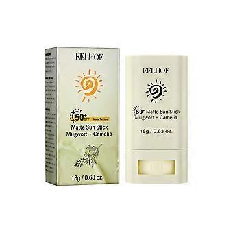 Matte Sunscreen Stick SPF - Anti-Aging, Non-Greasy UV Protection with Camellia & Artemisia Oils, Moisturizing & Soothing