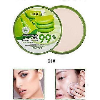Natural Aloe Vera Pressed Powder Makeup Moisturizer Whitening Smooth Foundation Concealer New