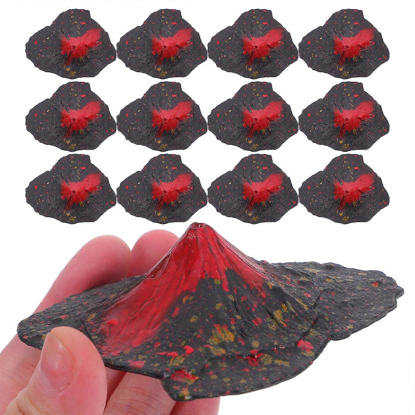 Volcano Model Plastic Mini Volcano Statue for Decoration 48Pcs Set