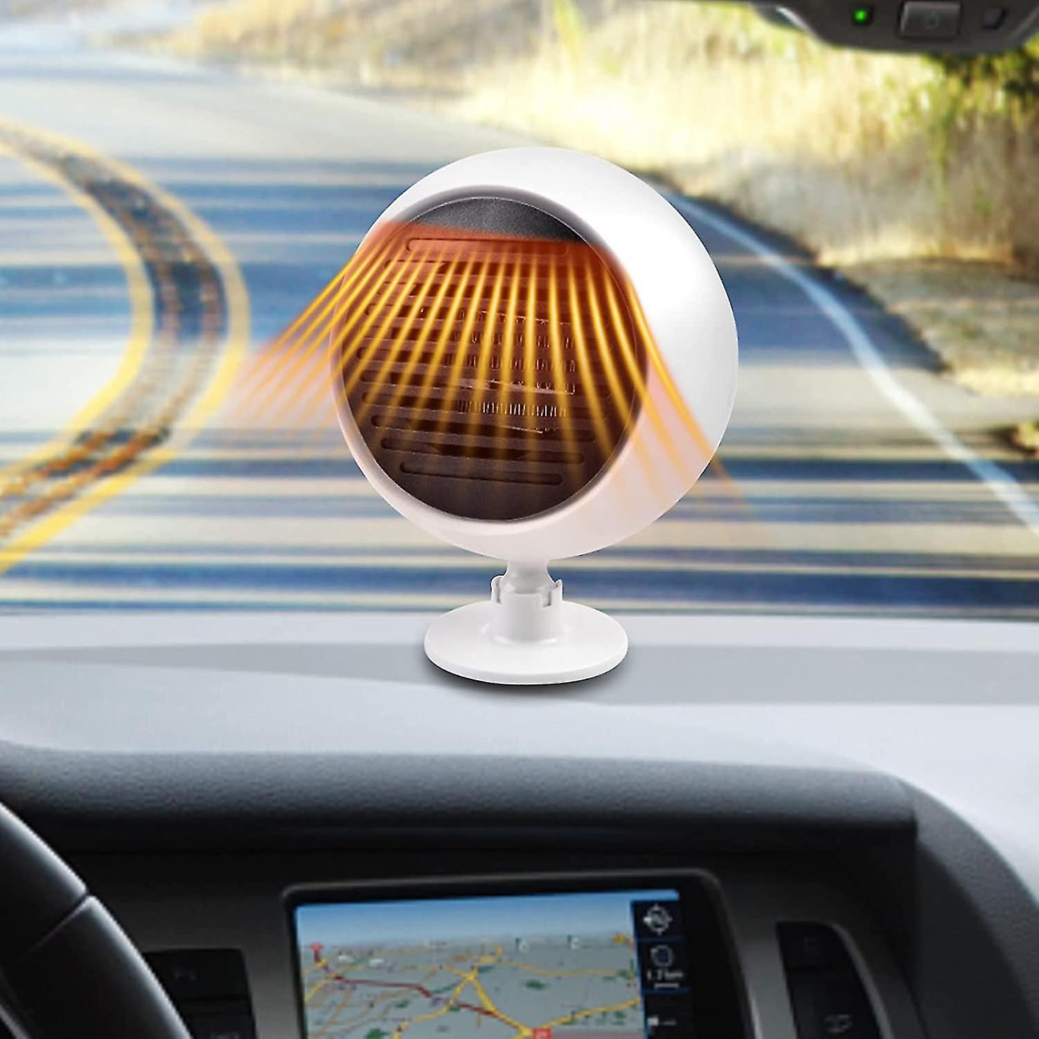 Car Heater, 12v Windshield Defroster, Fast Heating And Cooling Fan 2 In 1, 360 Rotation, Plug Into Cigarette Lighter