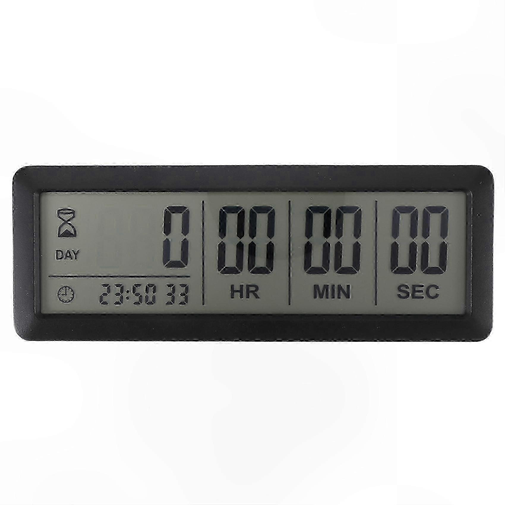 Large Digital Countdown Timer Clock - 999-Day Graduation and Lab Countdown Timer in Black
