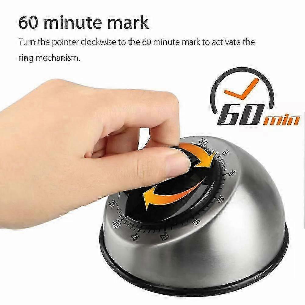 Stainless steel round table mechanical timer