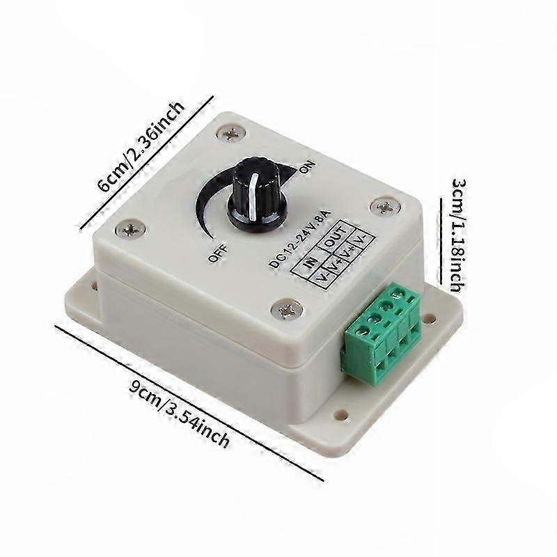 Adjustable Speed Controller & LED Dimmer DC-DC Voltage Regulator 8A 12V DC Power Stabilizer