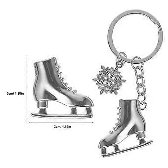 Adorable Key Chain for Winter Sports with 2Pcs Skates Pendants