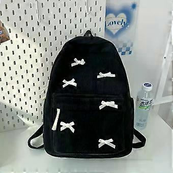 Laptop-Rucksack aus Cord mit Y2K-Sternenmuster, großes Fassungsvermögen, Schulrucksack mit Doppelgurten für Teenager-Schülerinnen