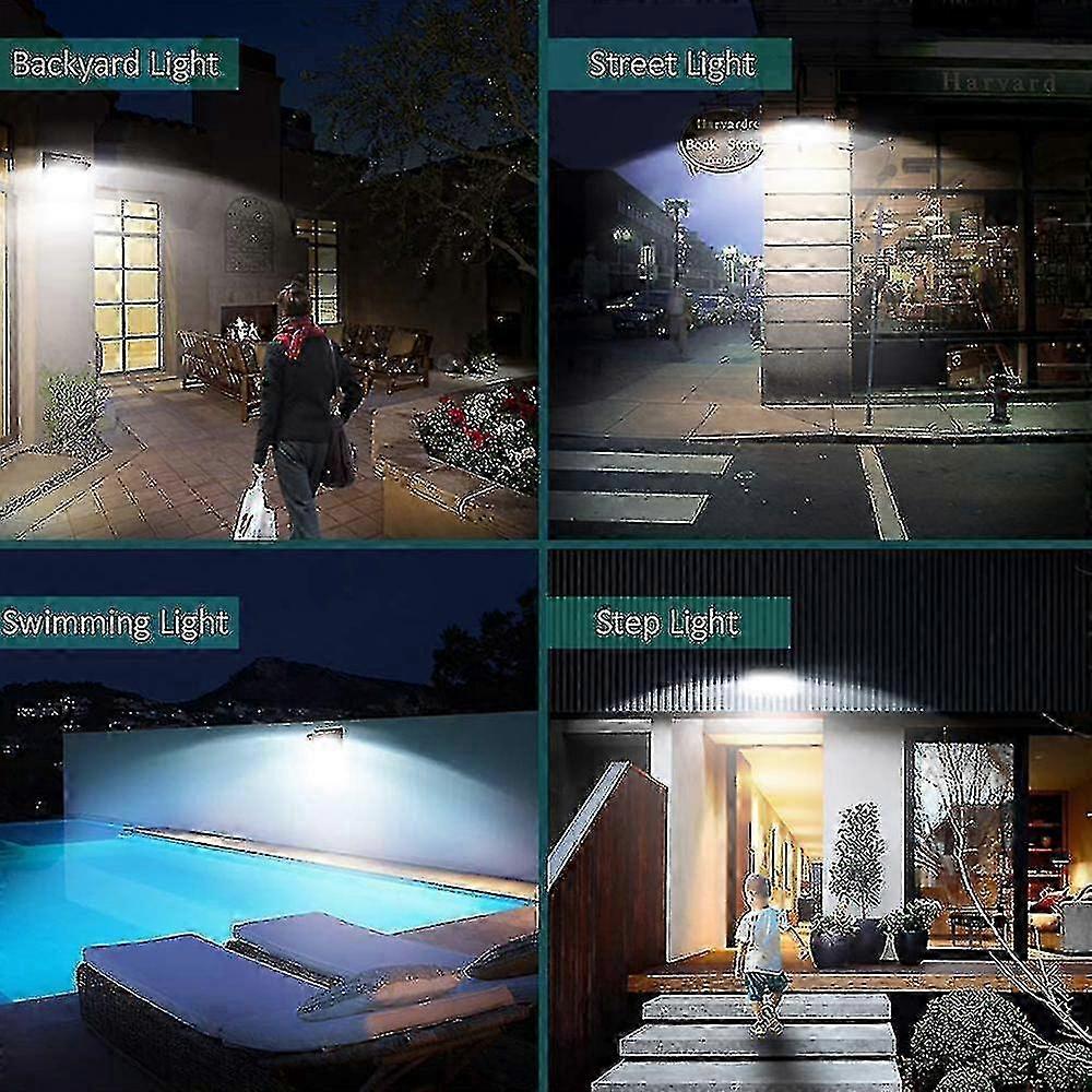 Security Outdoor Motion Sensor Solar Wall Light, 1 Pack, Black