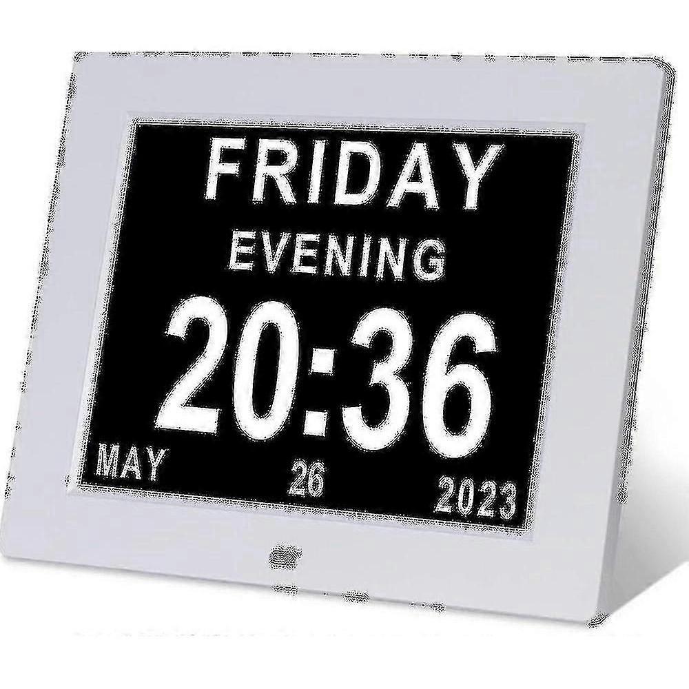 Large Digital Calendar Clock for Seniors with Day Date Multi Display Automatic Dimming