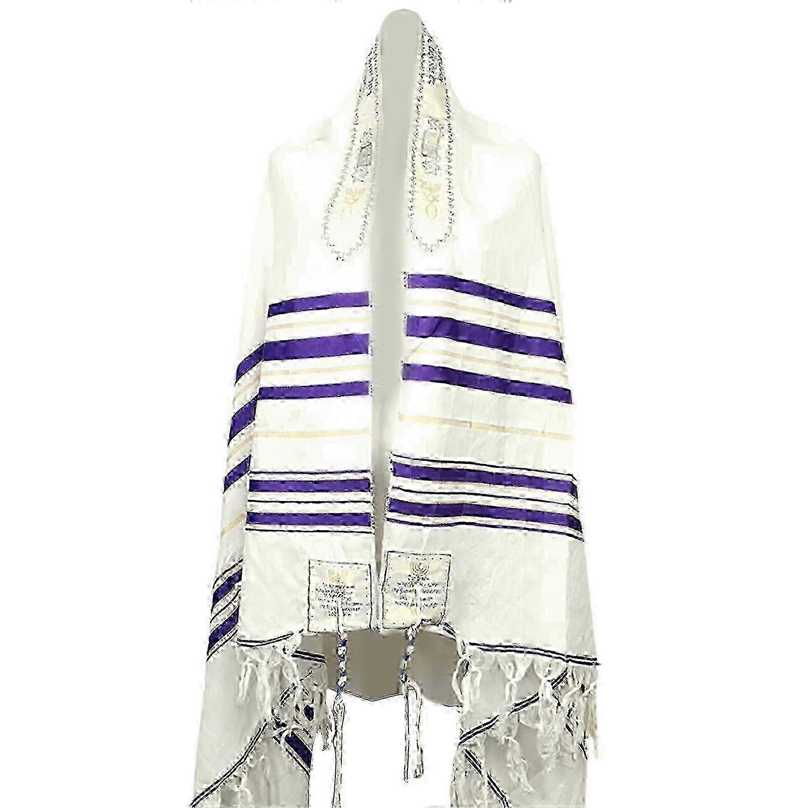 Messianic Tallit Prayer Shawl Soft Polyester