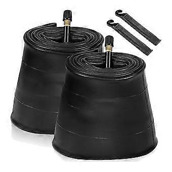 Fat Bike Tubes 2 Pack 20X4.0, 32mm AV Valve, 2 Tire Levers, Compatible with Road Mountain E-Bike