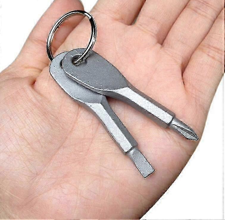 2-Key Stainless Pocket Screwdriver Tool