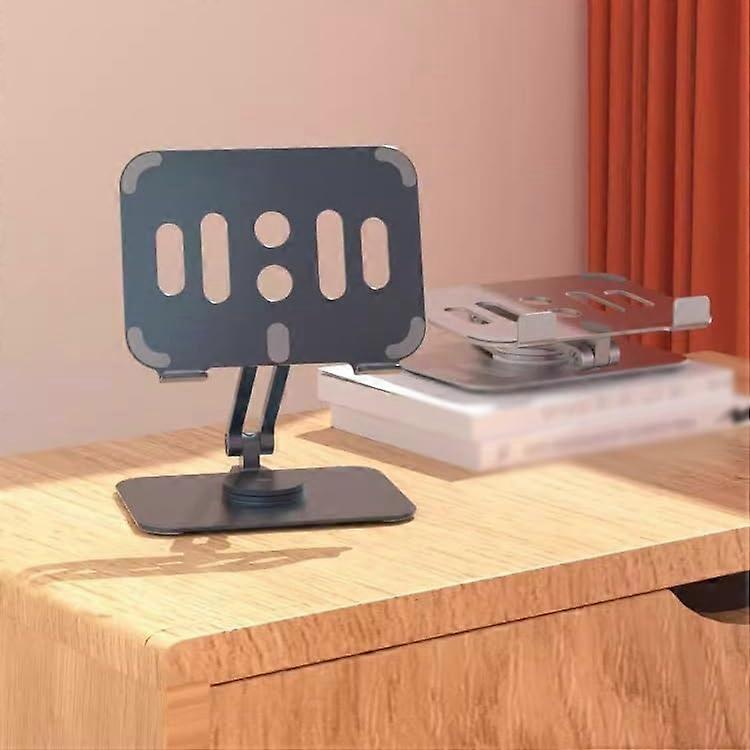 Adjustable Laptop Stand 360 Rotating Ergonomic Height Riser Foldable Desktop Holder Gray