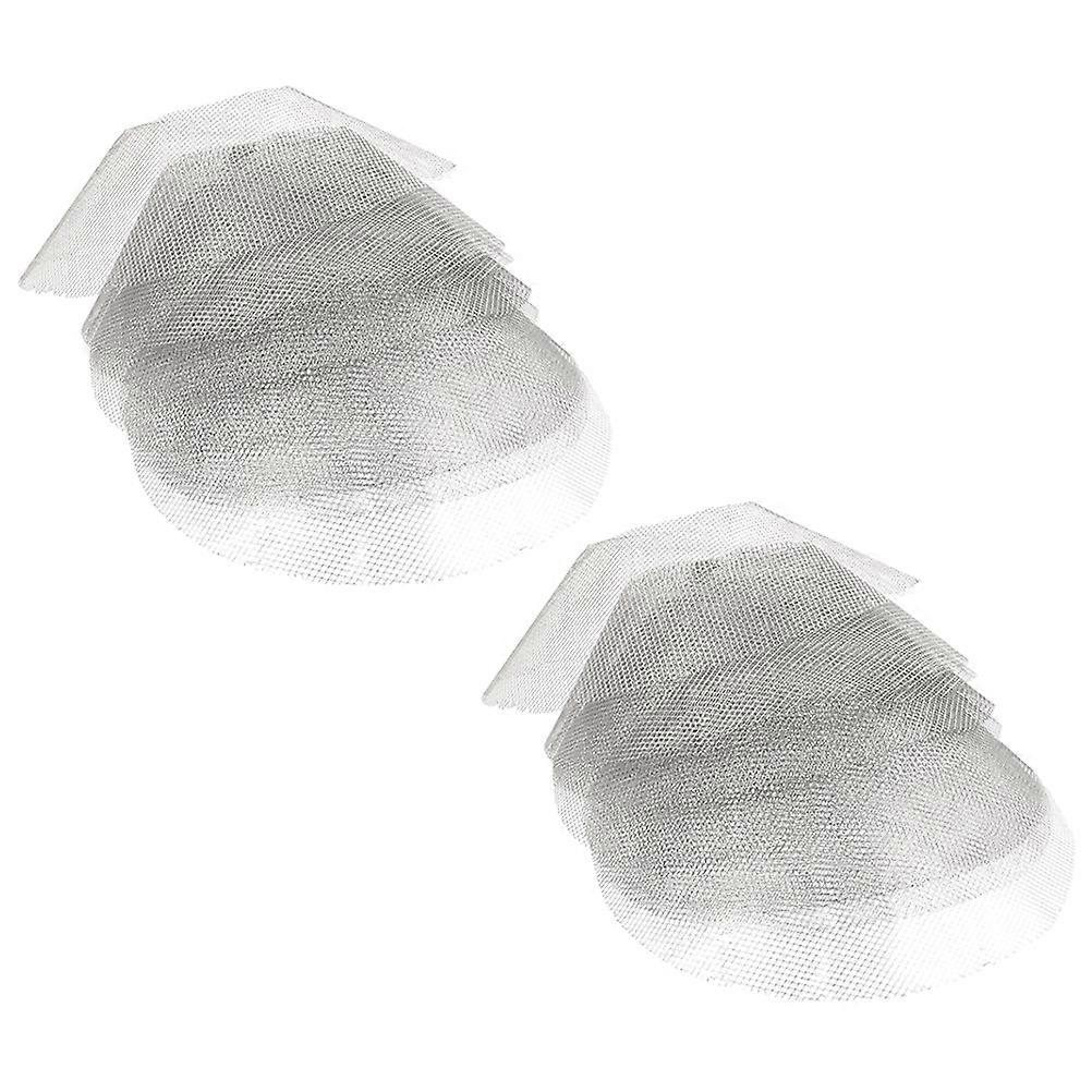 Metal Range Hood Filter Net Round for Kitchen Ventilator 20Pcs Silver