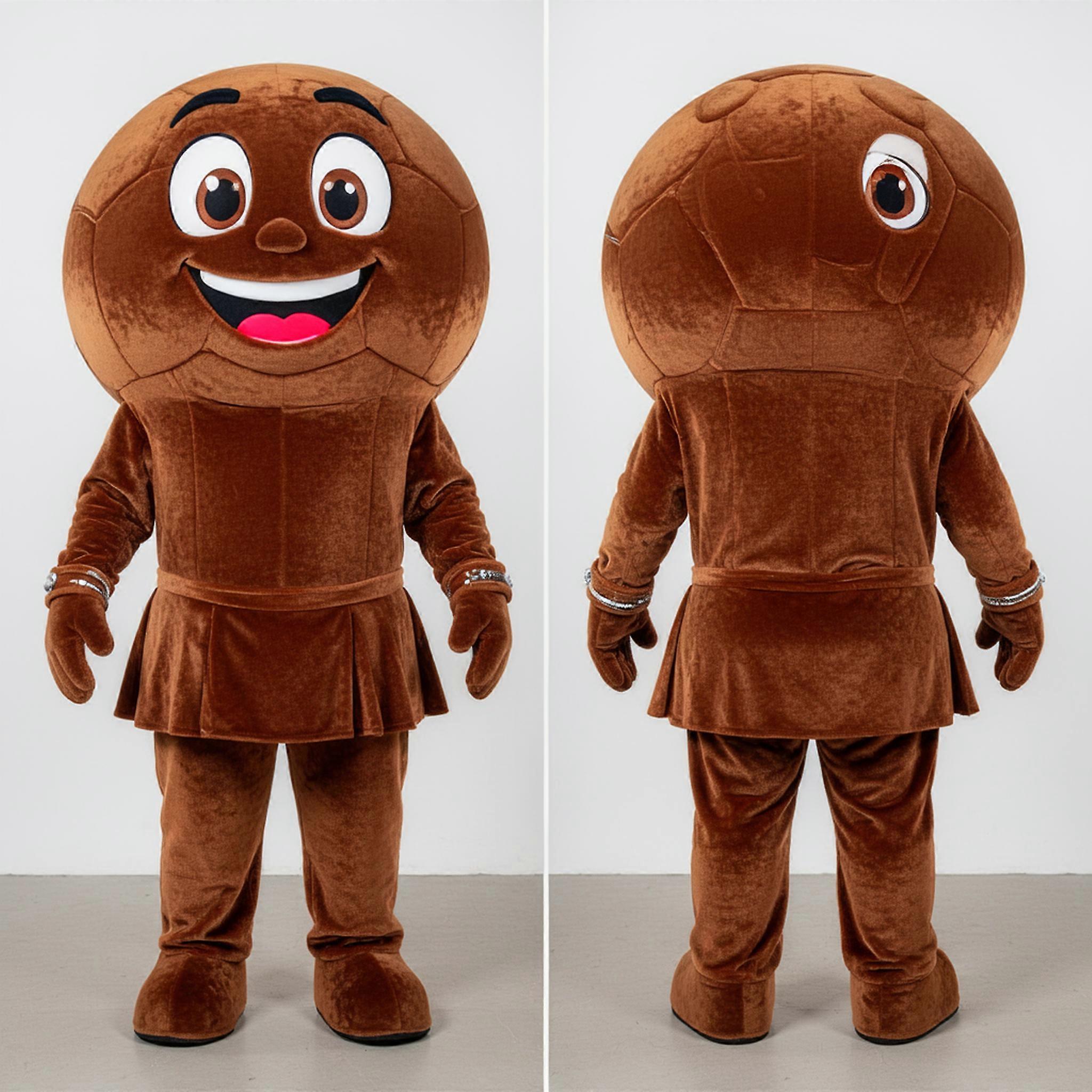 MASTICOT Brown Rounded Handball Ball Mascot