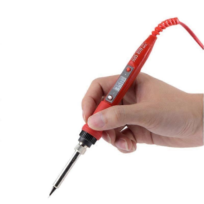 Digital Adjustable Temperature Soldering Iron Kit Auto Sleep 5 Replaceable Tips for Professional Welding Work