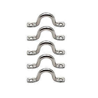 15pcs Kayak Eye Straps Stainless Steel U-Shaped Deck Loops Boat Eye Strap Marine Boat (4mm) Resilience