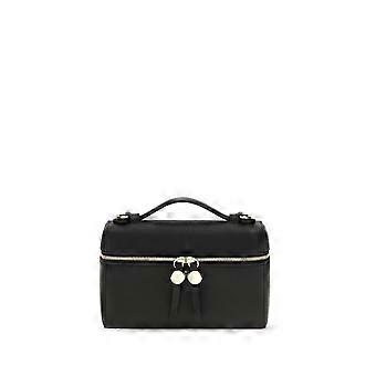 Tory Burch Black Calf Leather Bos Taurus Shoulder Bag