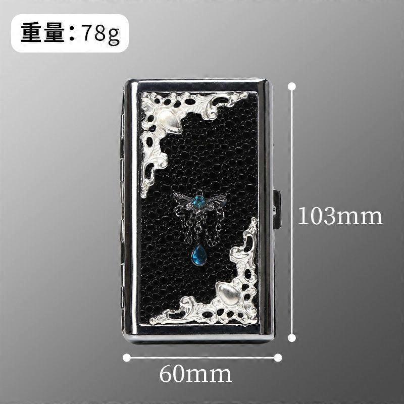 Metal leather portable handmade cigarette box