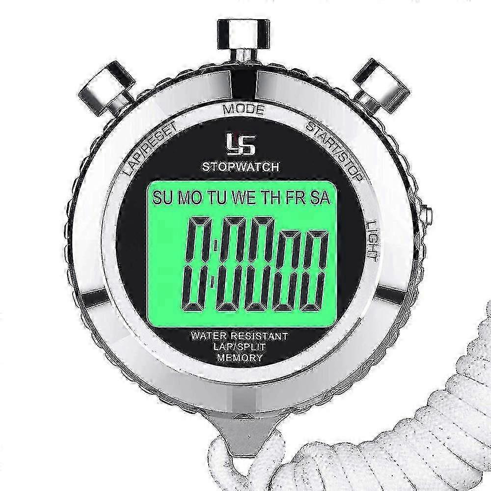 Stopwatch Metal Stopwatch Timer Memory Digital Stop Watch-brnv