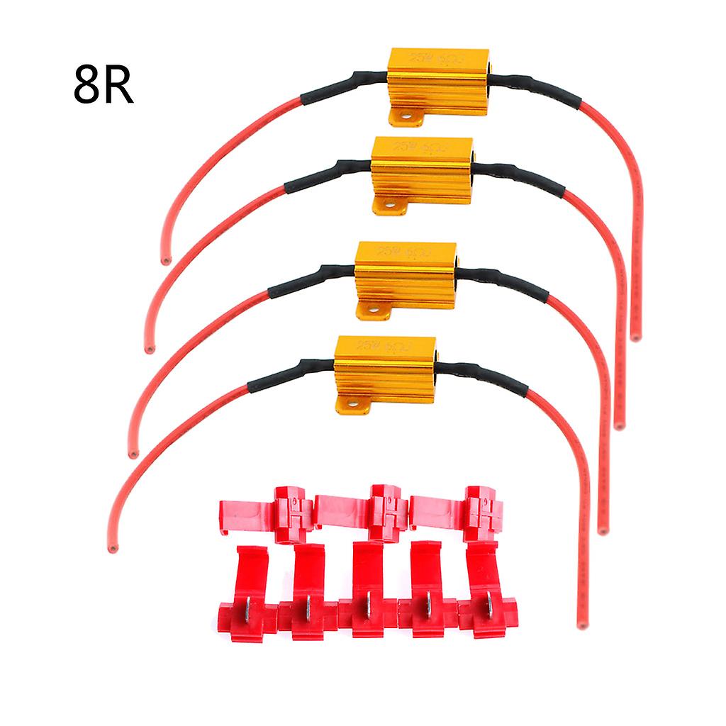 LED Car Light Resistance 25W 6/8/10/25 Load Resistors for Turn Signal Lantern License Plate Lamp