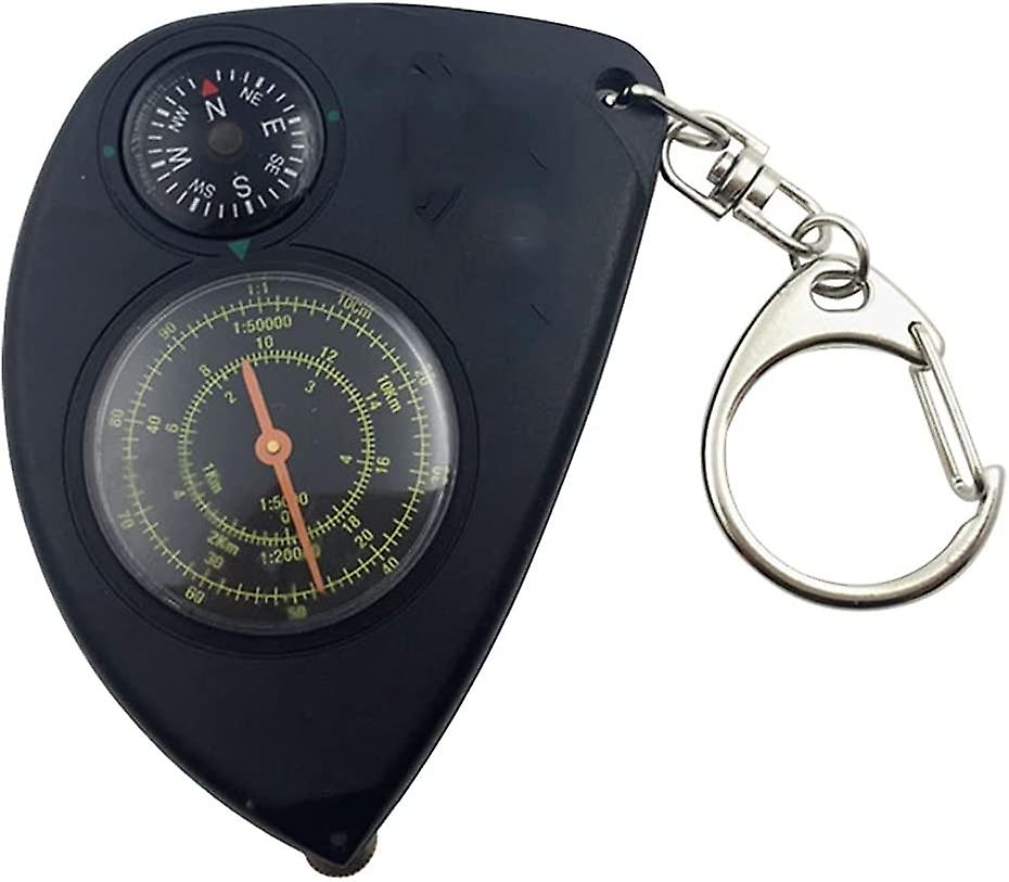 Map Measurer Outdoor Camping Keychain Curvimeter Multifunctional Travel 2 in 1 Direction Guide