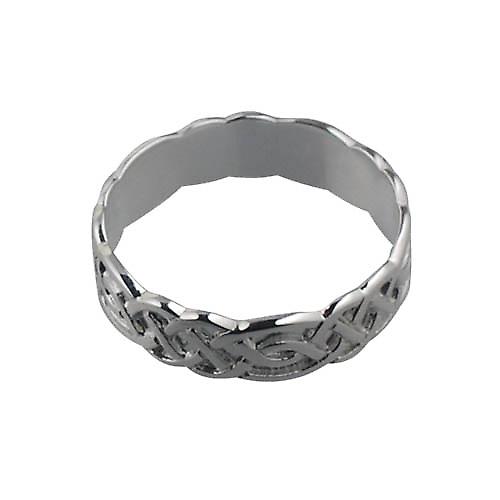 Silver 6mm Celtic Wedding Ring Size X