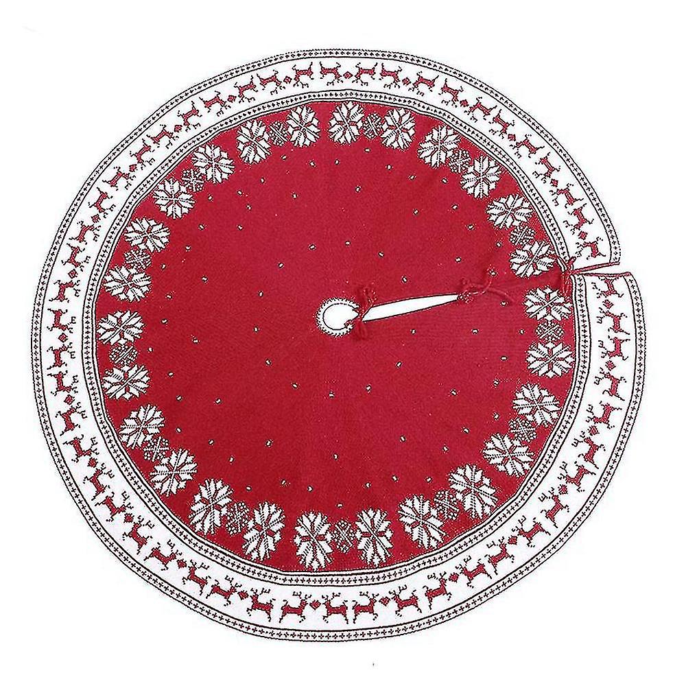 Christmas Tree Skirt Christmas Tree Knit Tree Skirt Christmas Decorations Red Christmas Tree Skirt