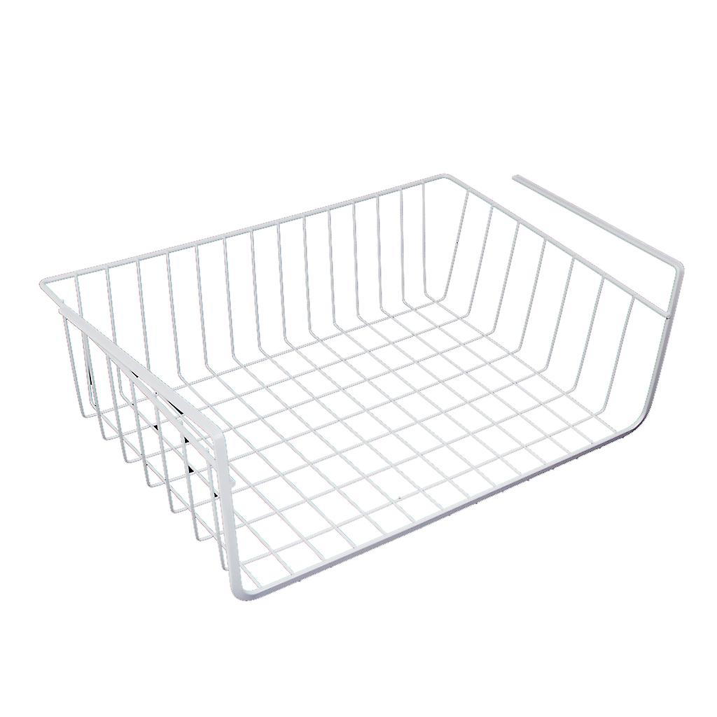 Household Storage Under Shelf Rack Organizer Basket for Table Cupboard White
