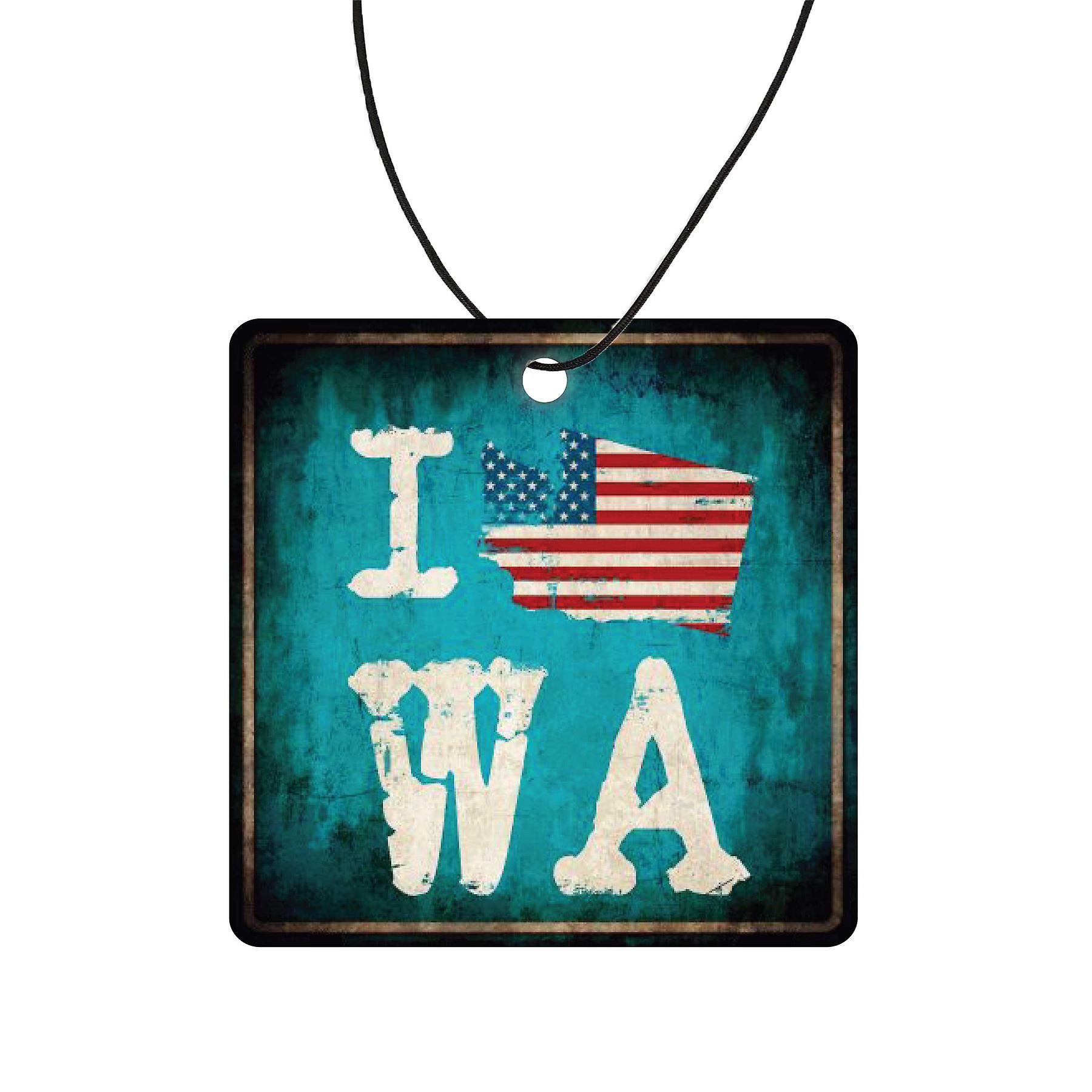 I Love Washington Evergreen Car Air Freshener