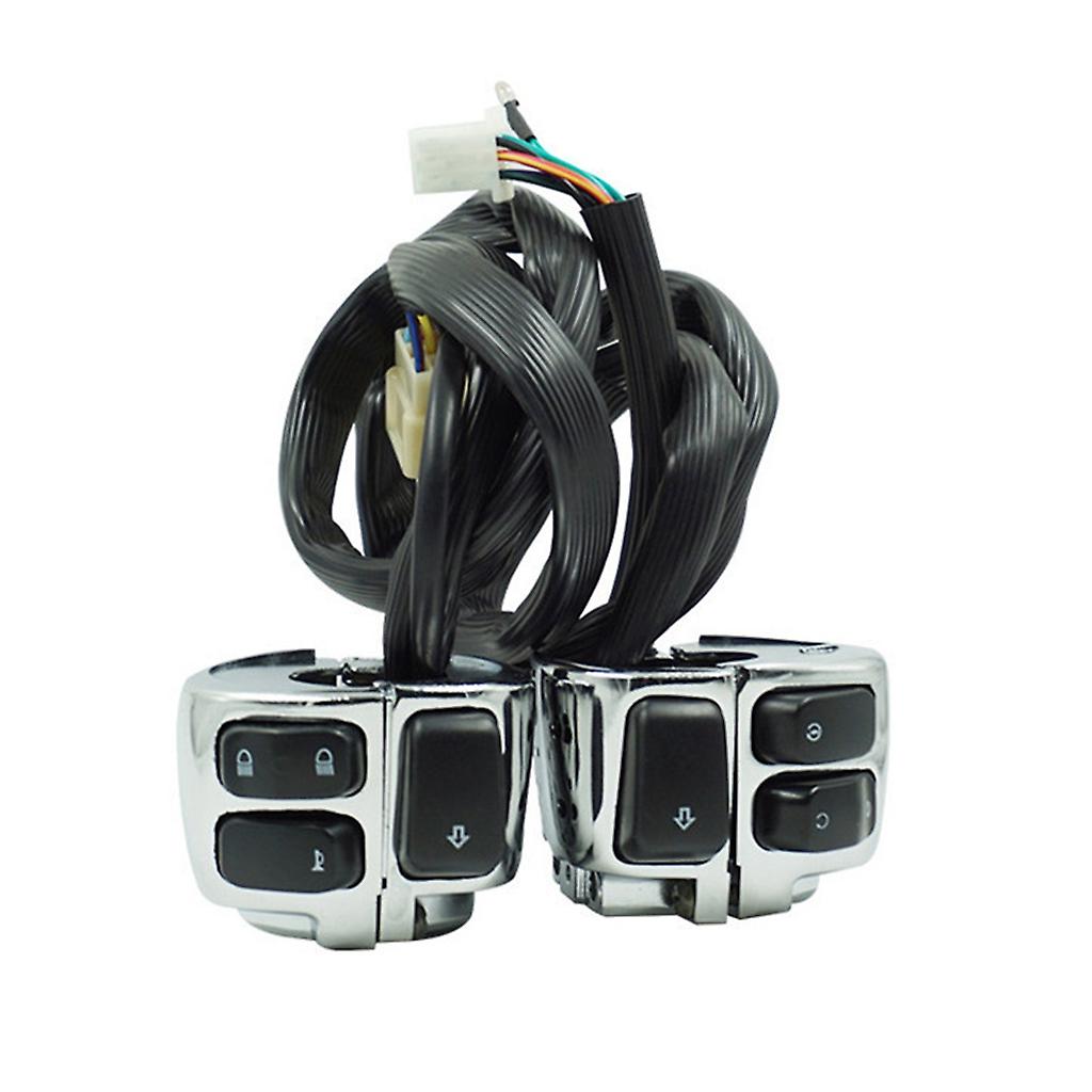 Upgraded 1'' Handlebar Control Switch Kit with Wiring Harness for Motorcylces