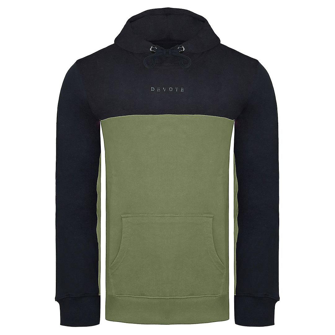 Devote London Black/Olive Pullover Mens Rafola Hoodie AW040_BLACK OLIVE