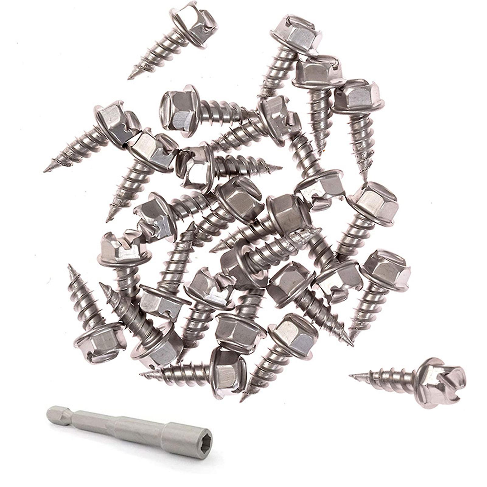 Gutter Hex Washer-head Screws Rustproof Fixing Gutter Screws For Gutters Downspouts Sheets