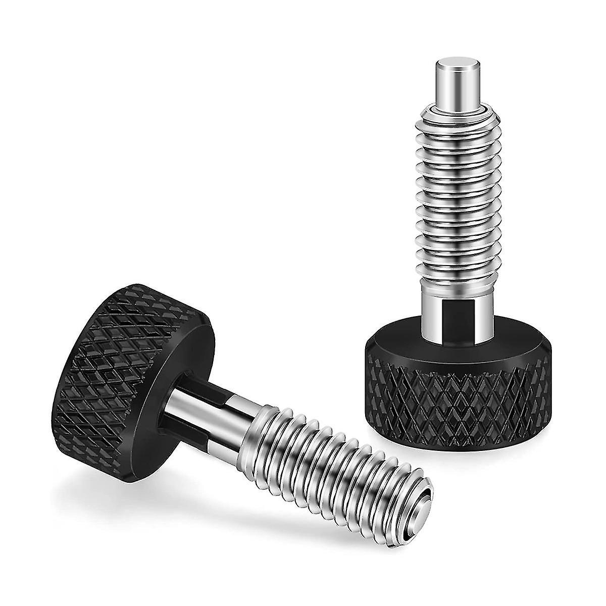 Hand Retractable Spring Plunger With Lock M6 For Rolling Toolbox,1/4 Inch-20 Thread Size 0.500 Inch