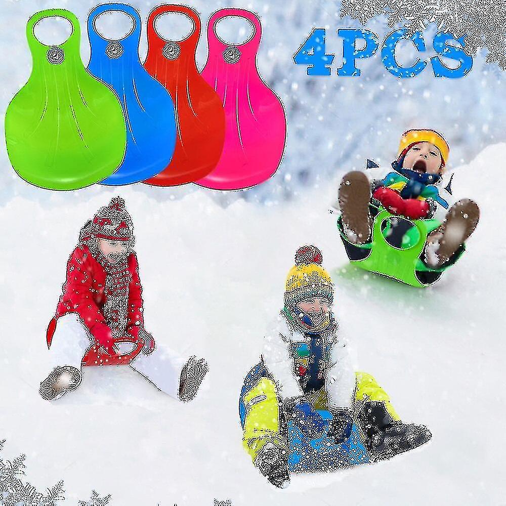 4 PCS厚くする子供大人雪そりソリッドカラースキーボード屋外草砂スライダーそりエンターテイメント
