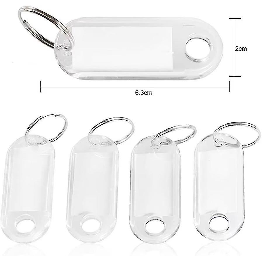 Keyrings With Labels, Keyrings White