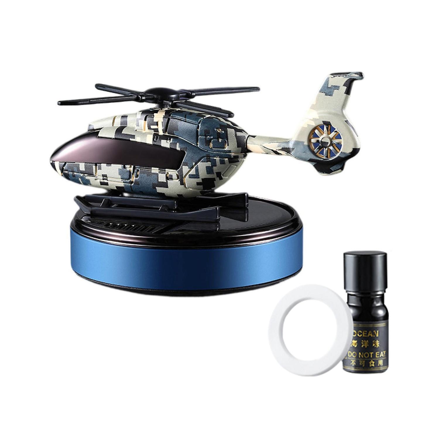 1 Set Car Air Freshener Solar Rotating Solid Aromatherapy Helicopter Shape Car Fragrance Diffuser Or