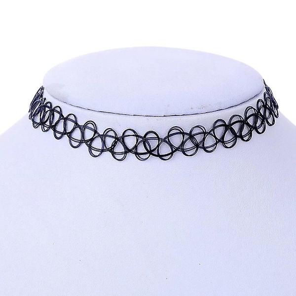2-pack Choker Necklace - One size Black one size