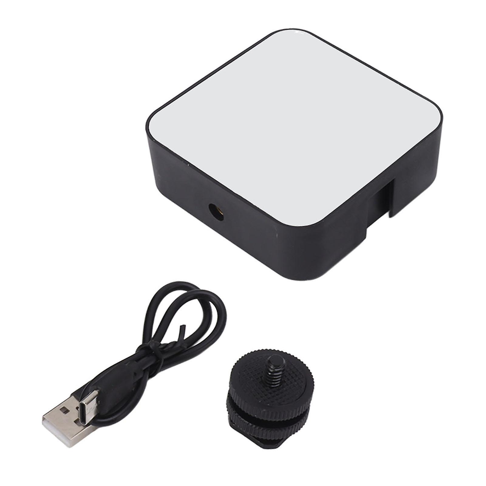 Mini LED video lamp, 900LM white light, RGB color temperature, portable LED phone lamp for livestreaming and video conferencing.