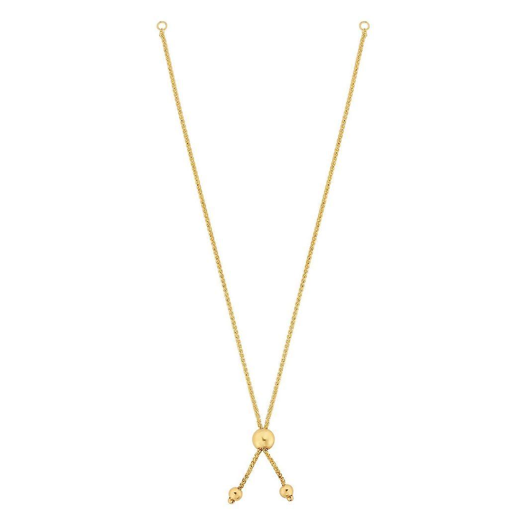 Pulseira feminina com acabamento em ouro amarelo 10k, 20 cm (8 polegadas), 1,1 gramas.