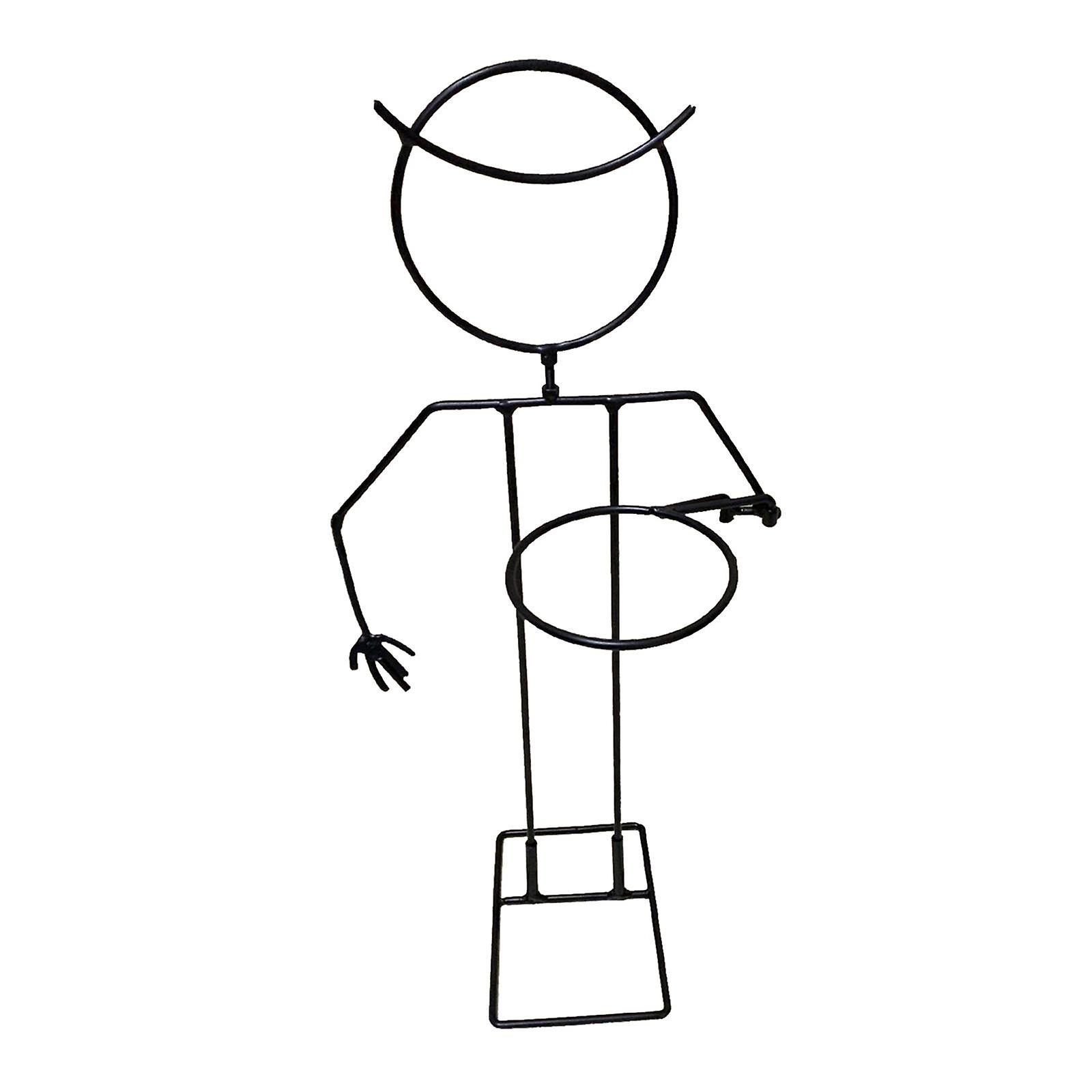 Supporto per piante alto in ferro battuto a forma umana, portavasi per fiori, contenitore per fiori B