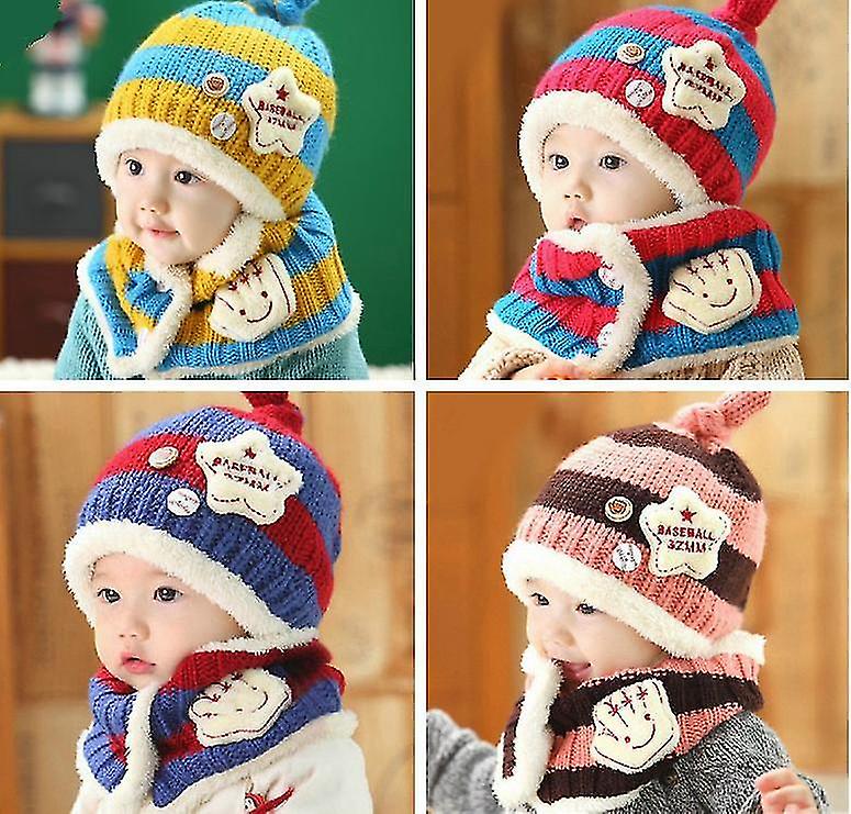 Baby Toddler Hats Unisex Autumn Winter Baby Hat And Sarf Set Compatible With Infants