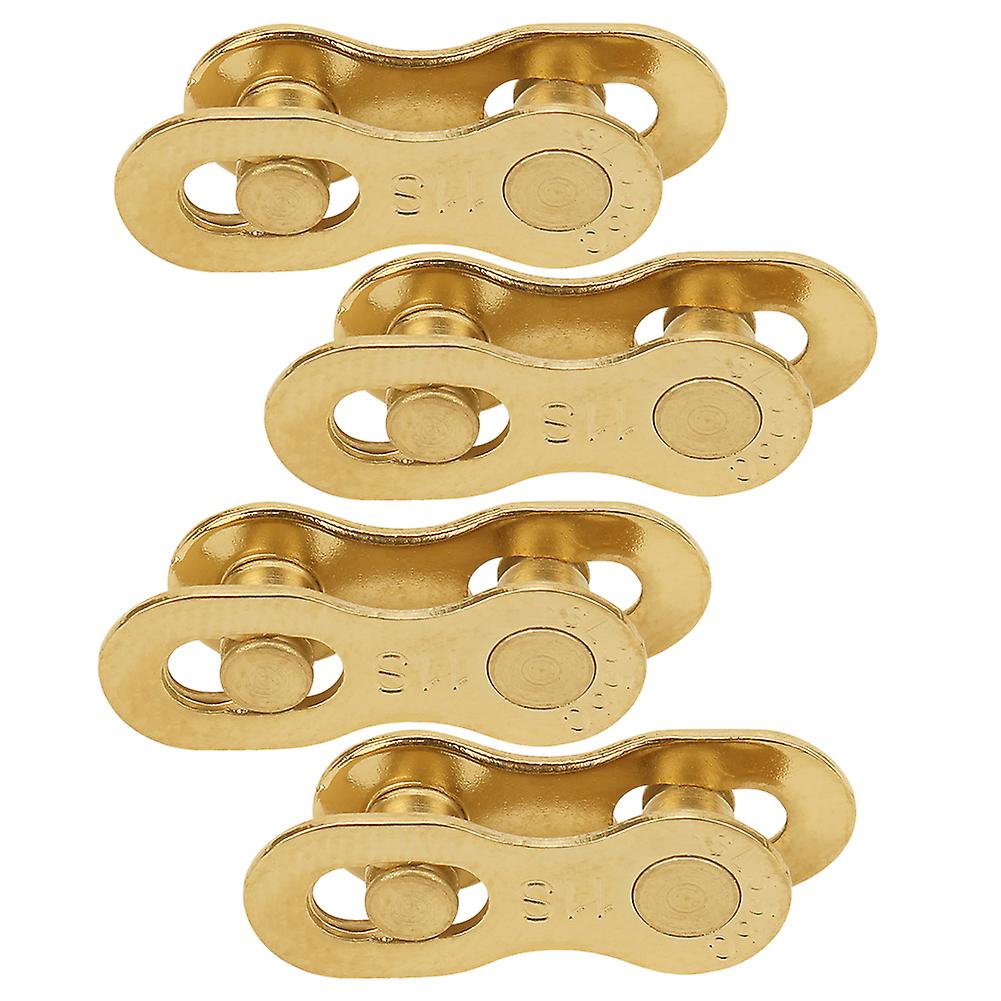 4 Pairs 11 Speed Steel Bicycle Chain Connectors Gold Cycling Accessories