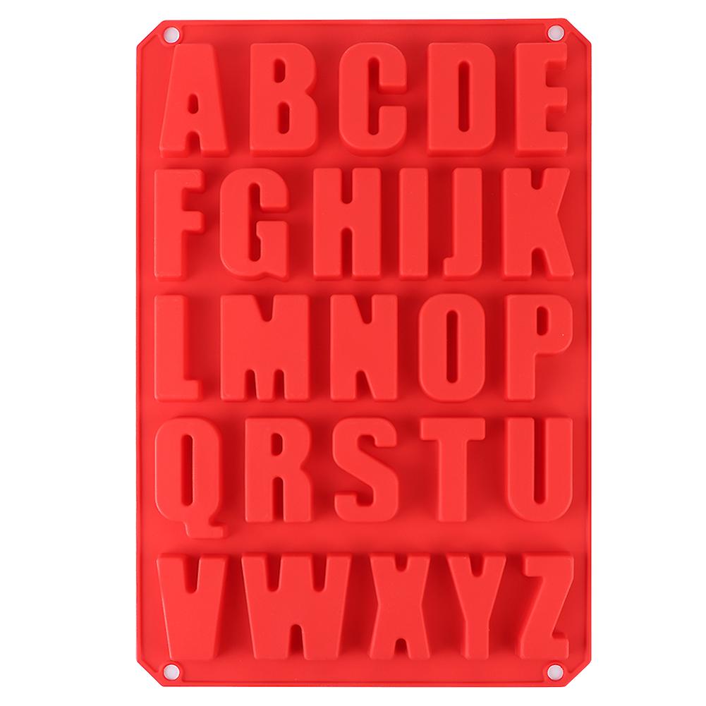 DIY Rectangular Alphabet Silicone Cake Mold Non-Stick Ice Tray Kitchen Baking Tool for Bakery