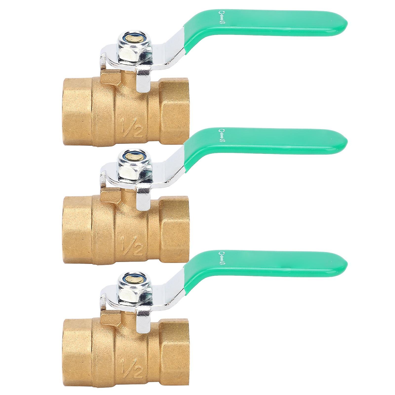 4pcs Brass Ball Valve G1/4in 1 Female 1 Male Thread Drain Shut Off Switch Plumbing Fitting