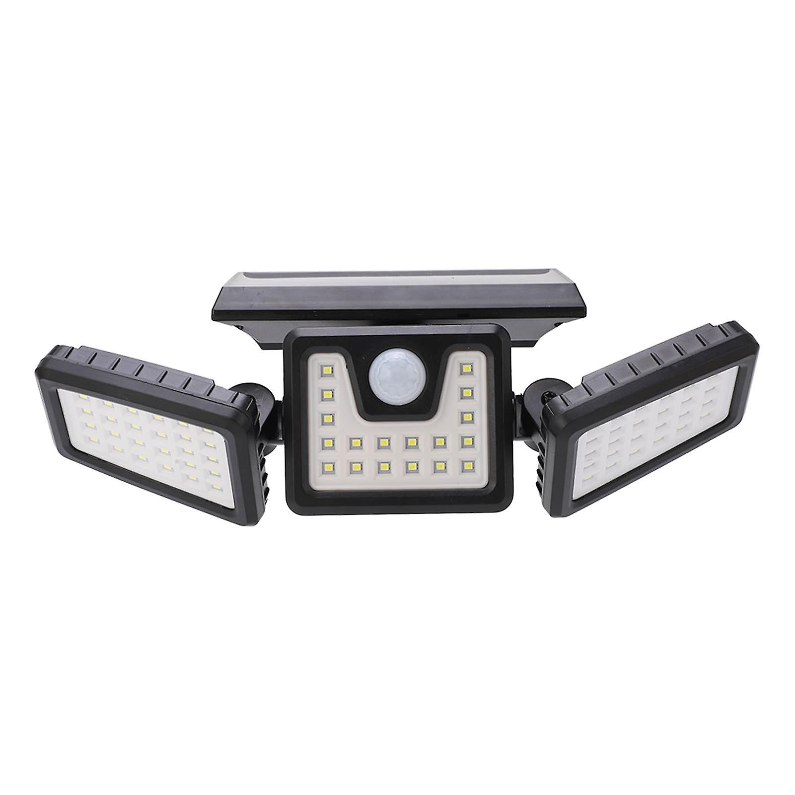 For Outdoor Motion Sensor Light Solar Powered 3 Adjustable Heads Ip65 Waterproof