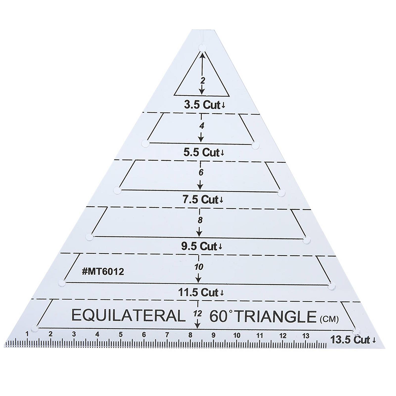 Règle triangulaire en acrylique haute transparence, échelle originale, pour le matelassage
