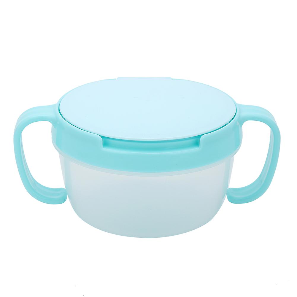 Bol à nourriture anti-déversement à double poignée sans BPA pour enfants, bébés et tout-petits (bleu)