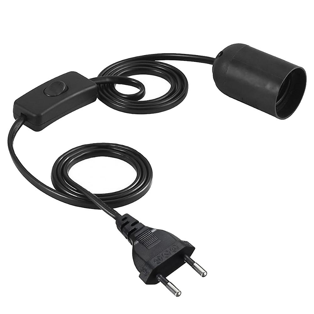 Support de lampe chauffant en céramique E27 noir en plastique, interrupteur indépendant, pour reptile, tortue, lézard, prise UE 220 V