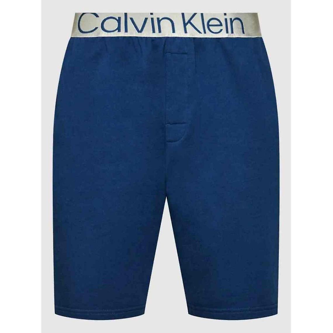 Pyjamasset - Calvin Klein Europe Underkläder Blå Bomullsshorts